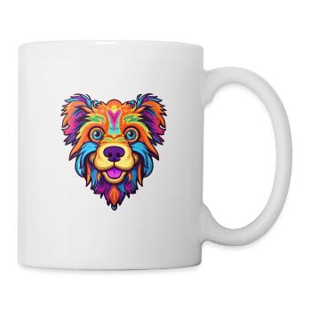 Taigan Kyrgyz Taighany Dog Breed Cartoon Kawaii Il - Mug - white - Right