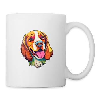 Welsh Springer Épagneul chien race Cartoon Kawaii Il - Mug blanc - blanc - Droite