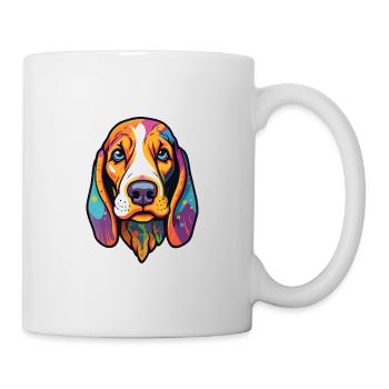 Treeing Walker Coonhound chien race Cartoon Kawaii - Mug blanc - blanc - Droite