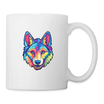 Tamaskan chien race Cartoon Kawaii Illustration - Mug blanc - blanc - Droite