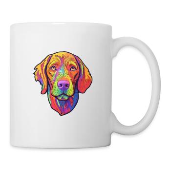 Vizsla à poil dur chien race dessin animé kawaii Illustr - Mug blanc - blanc - Droite