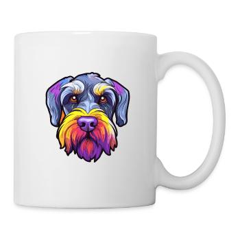 Standard Schnauzer Hunderasse Cartoon Kawaii Illust - Tasse - Weiß - Rechts
