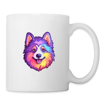 Swedish Lapphund Dog Breed Cartoon Kawaii Illustra - Mug - white - Right