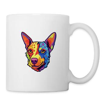 St Miguel Cattle Dog Rasse Cartoon Kawaii Illustra - Tasse - Weiß - Rechts