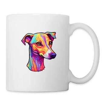 Anglais Whippet Chien Race Cartoon Kawaii Illustrat - Mug blanc - blanc - Droite