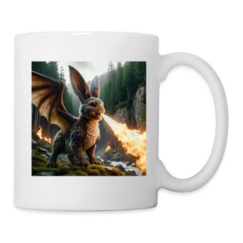 Dragon lapin cracheur de feu #13 - Mug blanc - blanc - Droite