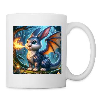 Fire Breathing Bunny Dragon #02 - Mug - white - Right