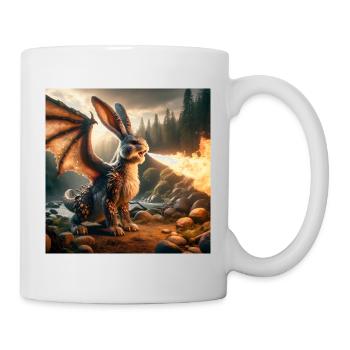 Dragon lapin cracheur de feu #14 - Mug blanc - blanc - Droite