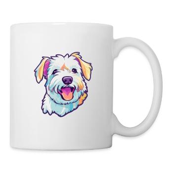 Anglais Terrier Blanc Chien Race Dessin Animé Kawaii Ill - Mug blanc - blanc - Droite