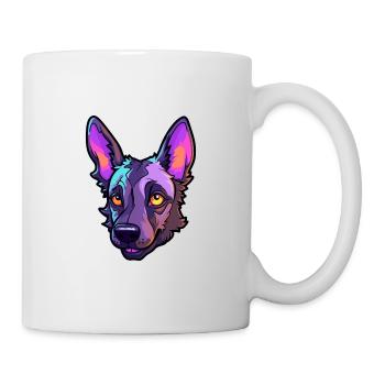 Dutch Shepherd Dog Breed Cartoon Kawaii Illustrati - Mug - white - Right
