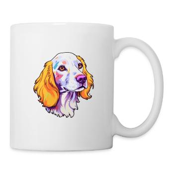 English Setter Dog Breed Cartoon Kawaii Illustrati - Mug - white - Right