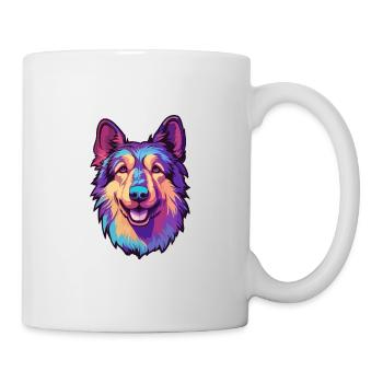 Bucovine chien de berger race dessin animé kawaii illustr - Mug blanc - blanc - Droite