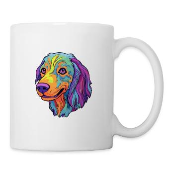 Drever Hunderasse Cartoon Kawaii Illustration - Tasse - Weiß - Rechts
