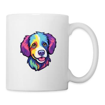 Drentse Patrijshond Dog Breed Cartoon Kawaii Illus - Mug - white - Right