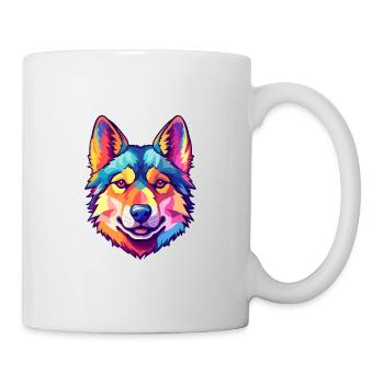 Tchécoslovaque chien-loup chien race dessin animé Kawaii I - Mug blanc - blanc - Droite