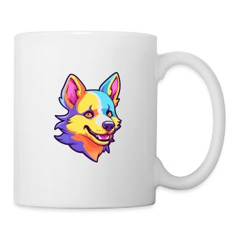 Dingo Hunderasse Cartoon Kawaii Illustration - Tasse - Weiß - Rechts