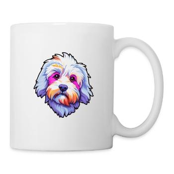 Dandie Dinmont Terrier Race De Chien Cartoon Kawaii Il - Mug blanc - blanc - Droite