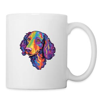 Curly Coated Retriever Race De Chien Cartoon Kawaii Il - Mug blanc - blanc - Droite
