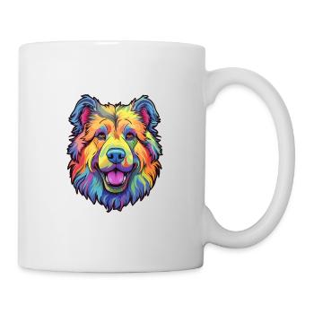 Kaukasischer Schäferhund Rasse Cartoon Kawaii Illust - Tasse - Weiß - Rechts