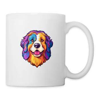 Kaukasische Ovcharka Hunderasse Cartoon Kawaii Illust - Tasse - Weiß - Rechts