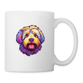 Catalan Sheepdog Dog Breed Cartoon Kawaii Illustra - Mug - white - Right