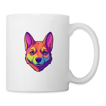 Carolina Dog Breed Cartoon Kawaii Illustration - Mug - white - Right