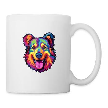 Karpaten-Schäferhund-Rasse-Cartoon Kawaii-Abb. - Tasse - Weiß - Rechts