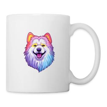 Chien esquimau canadien race Cartoon Kawaii Illustrat - Mug blanc - blanc - Droite