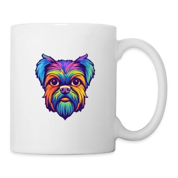 Brussels Griffon Dog Breed Cartoon Kawaii Illustra - Mug - white - Right