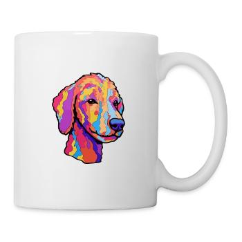 Bedlington Terrier Hunderasse Cartoon Kawaii Illust - Tasse - Weiß - Rechts