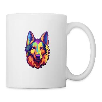 Belgian Shepherd Dog Breed Cartoon Kawaii Illustra - Mug - white - Right