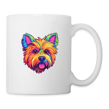 Australian Silky Terrier Dog Breed Cartoon Kawaii - Mug - white - Right