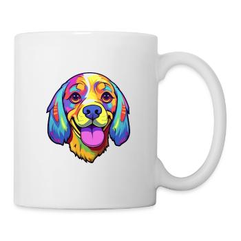 Beagle Hunderasse Cartoon Kawaii Illustration - Tasse - Weiß - Rechts