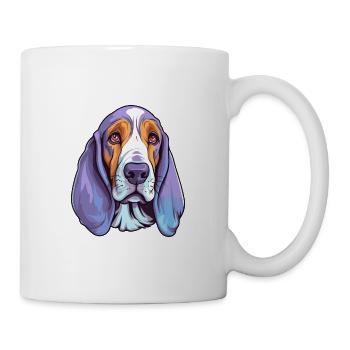 Basset Bleu De Gascogne Dog Breed Cartoon Kawaii I - Mug - white - Right