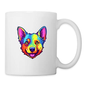 Australian Cattle Dog Breed Cartoon Kawaii Illustr - Mug - white - Right
