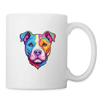 American Pitbull Terrier Dog Breed Cartoon Kawaii - Mug - white - Right