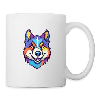 Alaskan Husky Dog Breed Cartoon Kawaii Illustratio - Mug - white - Right