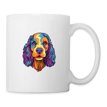 Alpine Spaniel Dog Breed Cartoon Kawaii Illustrati - Mug - white - Right