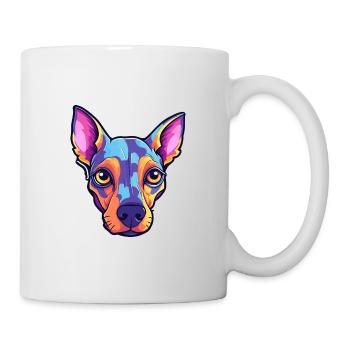 American Hairless Terrier Chien Race Dessin animé Kawaii - Mug blanc - blanc - Droite