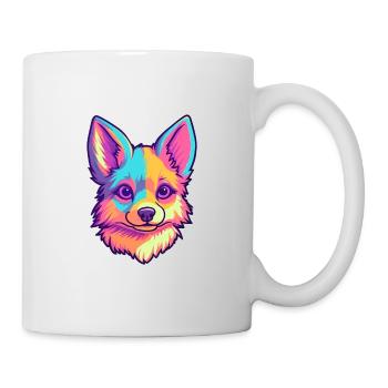 Alaskan Klee Kai Chien Race Dessin animé Kawaii Illustra - Mug blanc - blanc - Droite