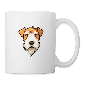 Fil Fox Terrier chien race Cartoon Kawaii Illustra - Mug blanc - blanc - Droite