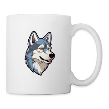 Westsibirische Laika-Hunderasse Karikatur Kawaii Abb. - Tasse - Weiß - Rechts