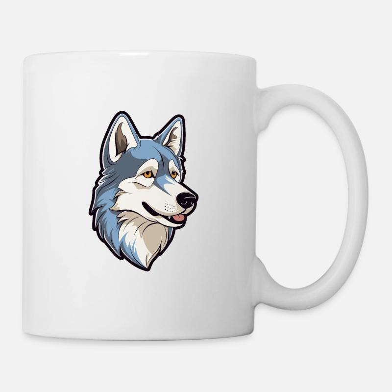 Westsibirische Laika-Hunderasse Karikatur Kawaii Abb. - Tasse - Weiß