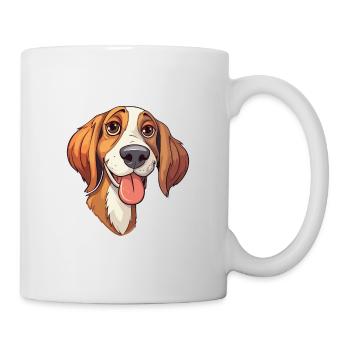 Tyroler Bracke Race de chien Cartoon Kawaii Illustrati - Mug blanc - blanc - Droite