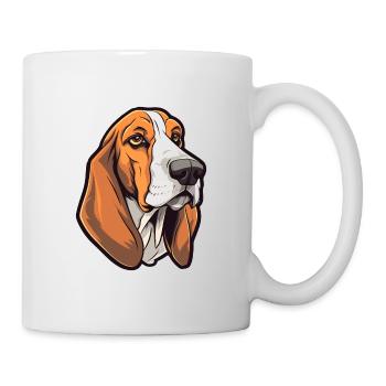 Treeing Walker Coonhound chien race Cartoon Kawaii - Mug blanc - blanc - Droite