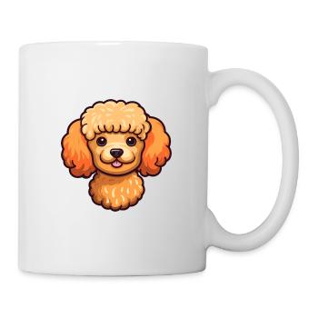 Toy Poodle Dog Breed Cartoon Kawaii Illustration - Mug - white - Right