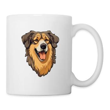 Schäferhund Rasse Karikatur Kawaii Illustrati - Tasse - Weiß - Rechts