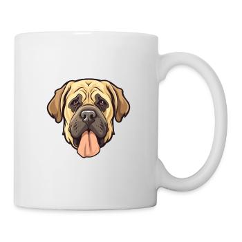 Transmontano Mastiff Dog Breed Cartoon Kawaii Illu - Mug - white - Right