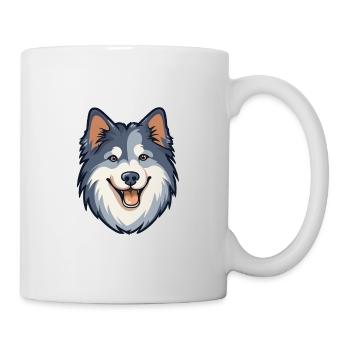 Swedish Lapphund Dog Breed Cartoon Kawaii Illustra - Mug - white - Right