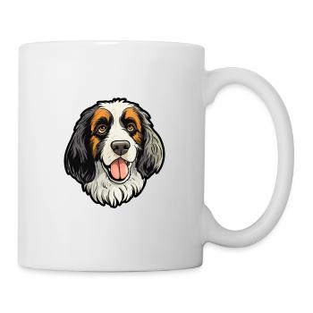 Stabyhoun race de chien dessin animé Kawaii Illustration - Mug blanc - blanc - Droite